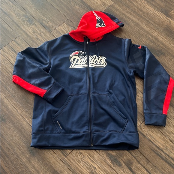 Nike Therma-Fit New England Patriots Men’s Large Full Zip Hoodie NFL - Picture 4 of 7